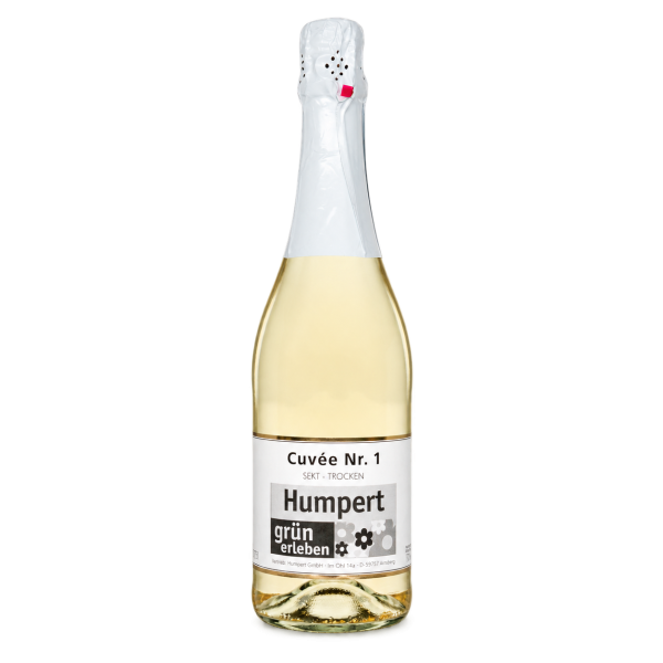 Water Concepts - Bottle of Sekt Cuvée non-alcoholic wine with logo and label