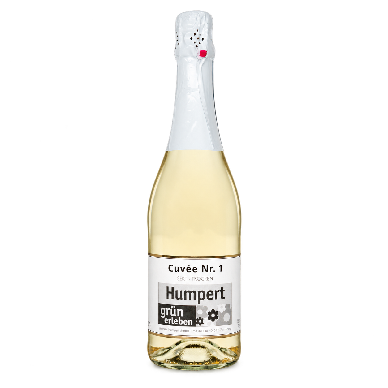 Water Concepts - Bottle of Sekt Cuvée non-alcoholic wine with logo and label