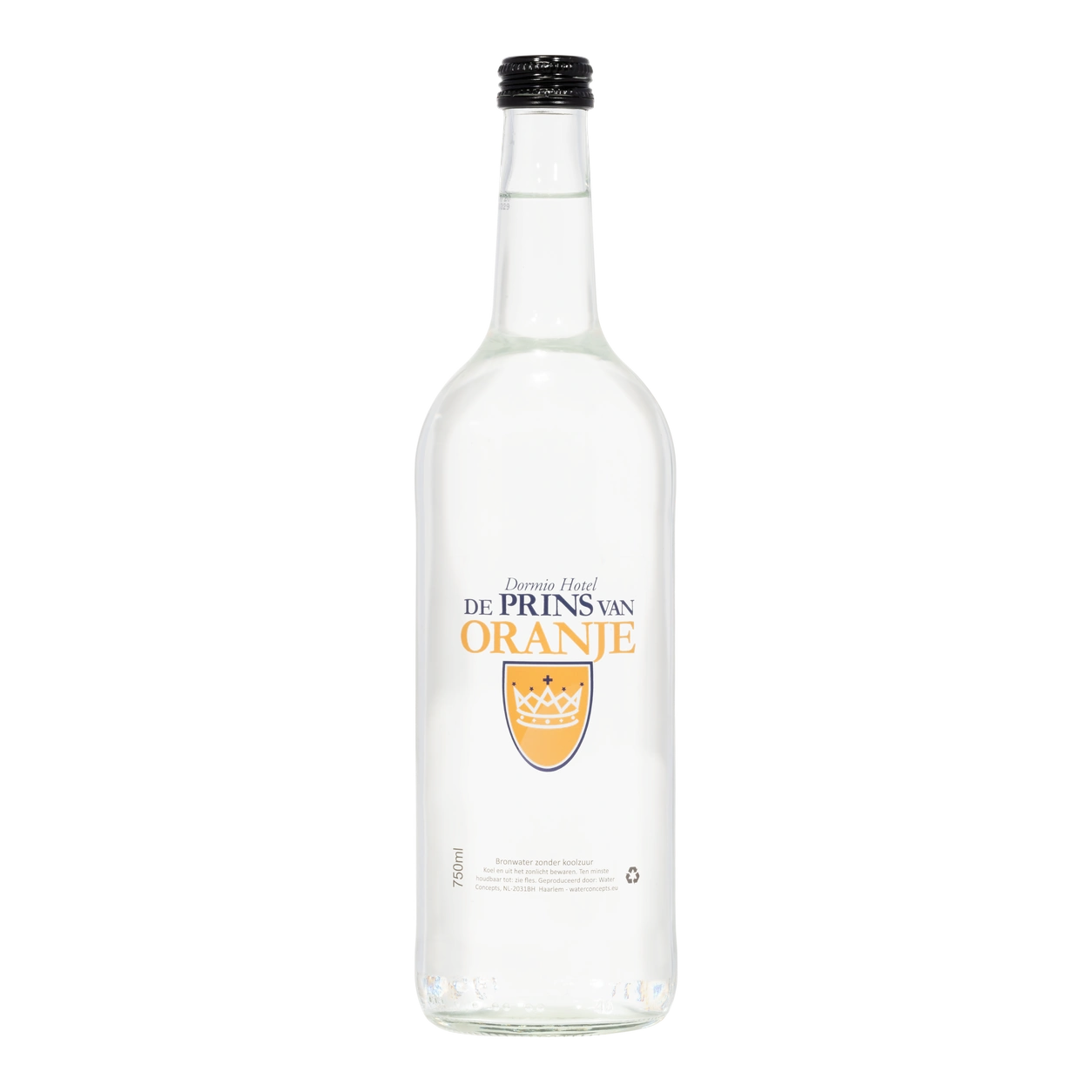 Water Concepts - Glass water bottle with logo and label