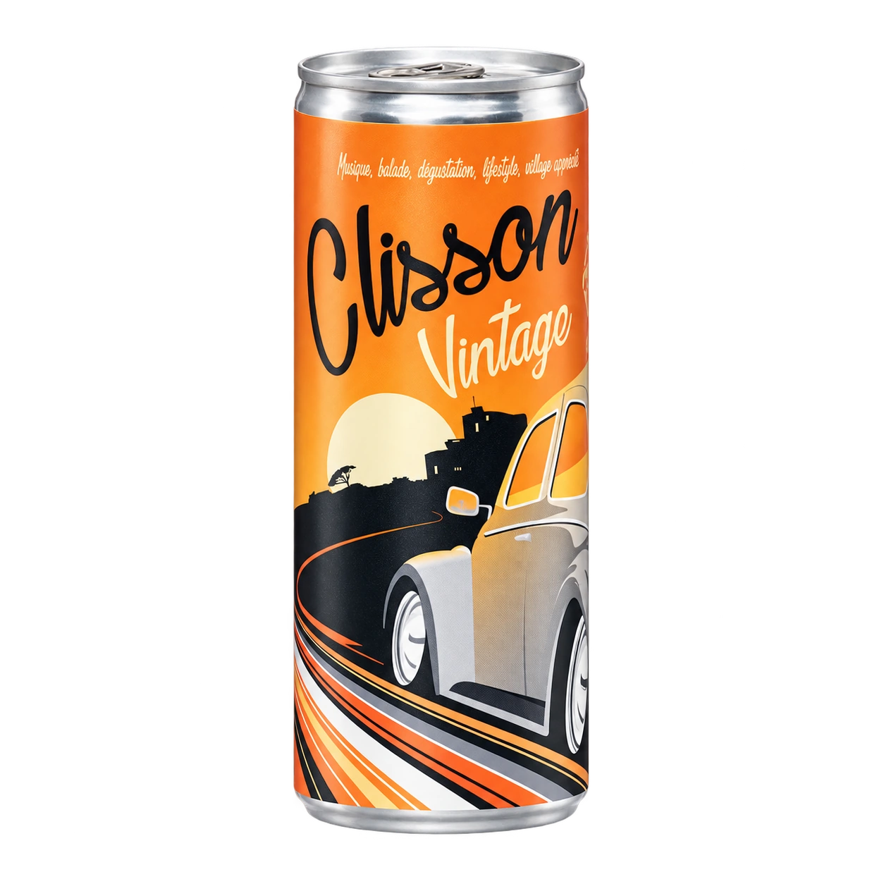 Water Concepts - Can of Energy Drink with logo and label