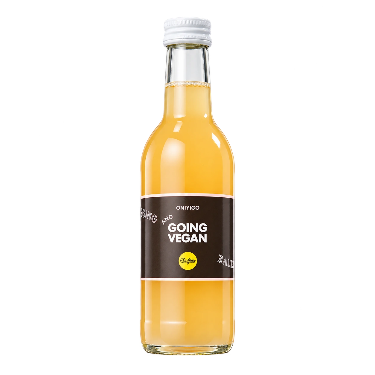 Water Concepts - Bottle of fruit juice Apple-Ginger with logo and label
