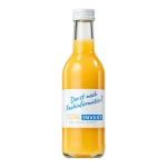 Wasserkonzepte – Flasche Orangensaft mit Logo und Etikett