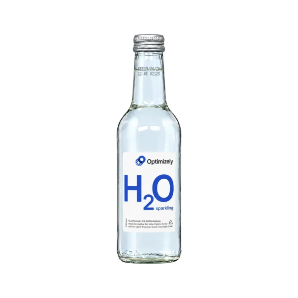 Water Concepts - Glass water bottle with logo and label