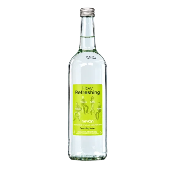 Water Concepts - Glass water bottle with logo and label