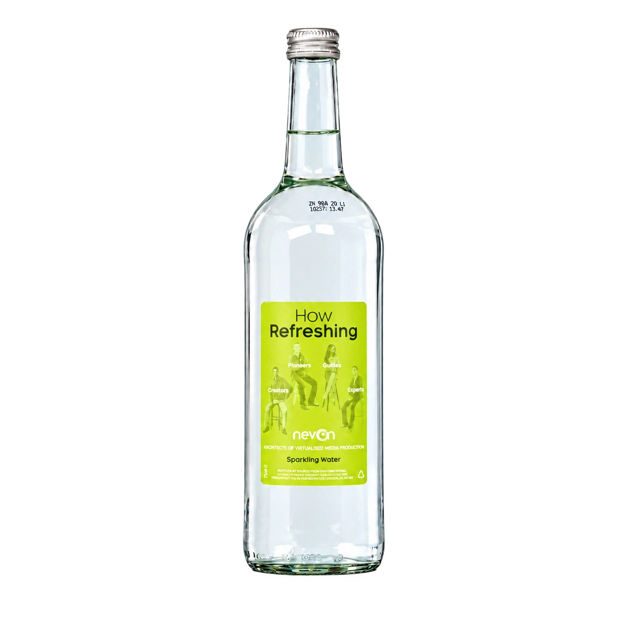 Water Concepts - Glass water bottle with logo and label