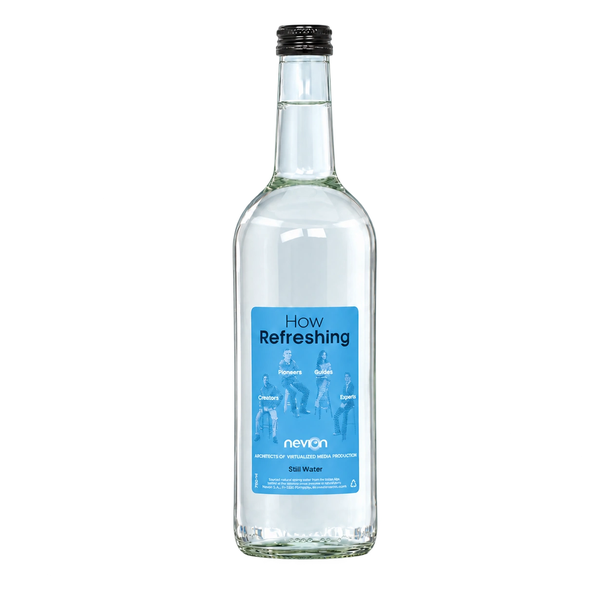 Water Concepts - Glass water bottle with logo and label