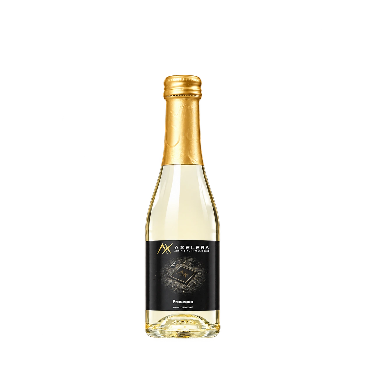 Water Concepts - Bottle of Secco Vino Frizzante non-alcoholic wine with logo and label
