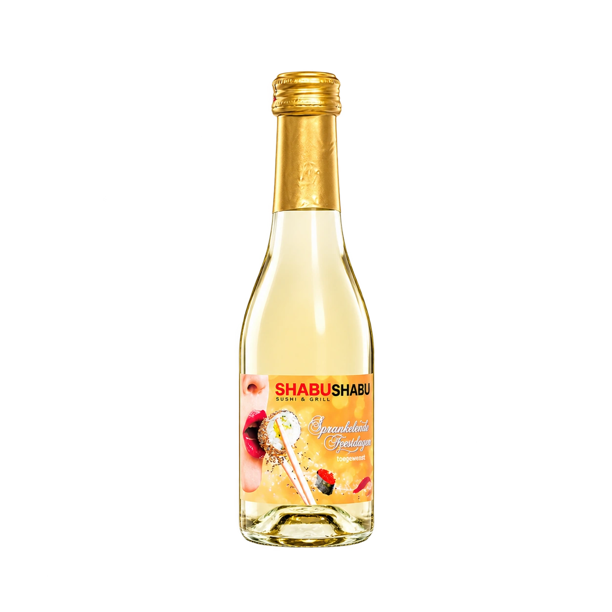 Water Concepts - Bottle of Secco Vino Frizzante wine with logo and label