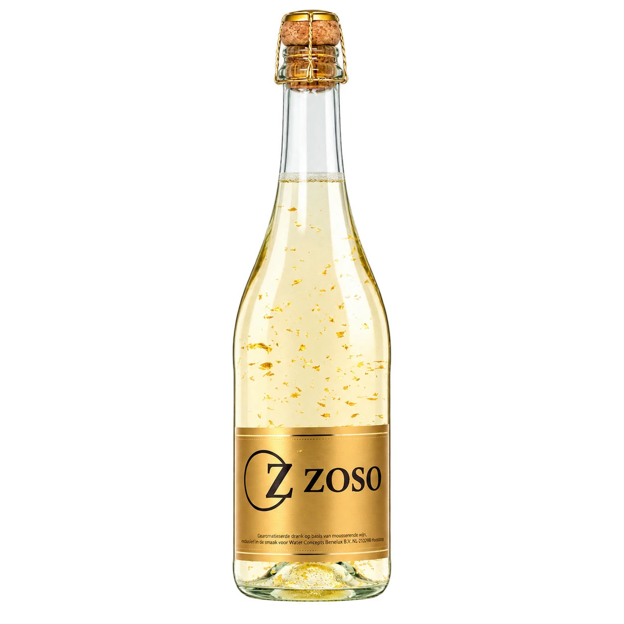 Water Concepts - Bottle of Sekt Gold wine with logo and label